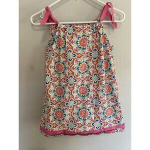 Hanna Anderson Girls Bright Pillowcase Dress Easter Cute Preppy Size 5 Cotton